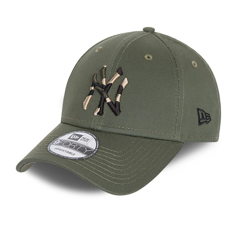 New Era 9FORTY New York Yankees Baseball Cap – MLB Camo Infill – Olive Adjustable