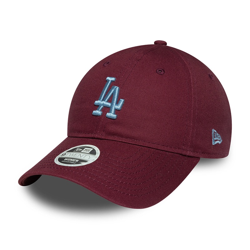 New Era Womens 9TWENTY L.A. Dodgers Baseball Cap – MLB League Essential – Burgundy-Blue Adjustable