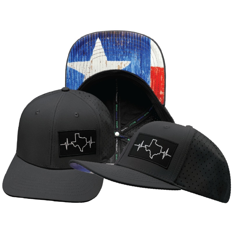 Texas Hat – Baseball Hat Fit – Charcoal – Laser Mesh