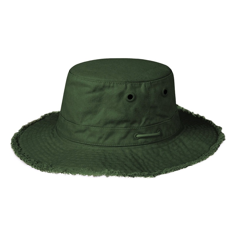 Tilley Hats T3 Fringe Wanderer Cotton Sun Hat – Pine Green S