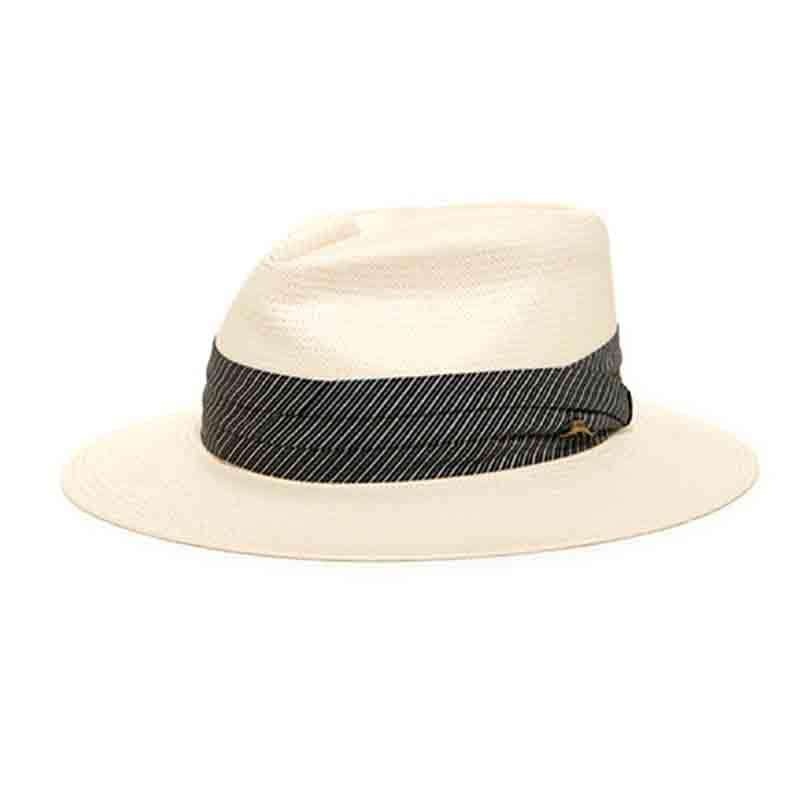 Tommy Bahama White Toyo Fedora Hat White S/M (22″)