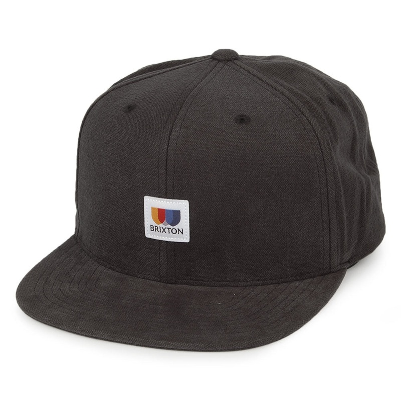 Brixton Hats Alton MP Snapback Cap – Washed Black Adjustable