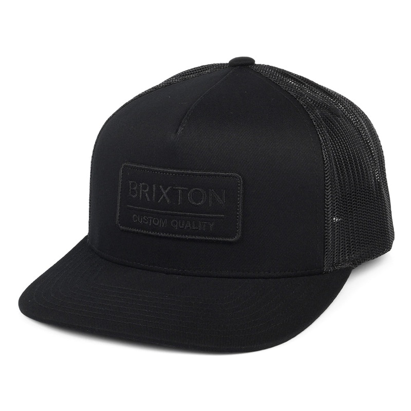 Brixton Hats Palmer Proper MP Trucker Cap – Black On Black Adjustable