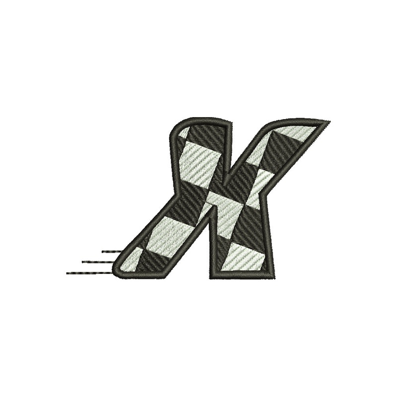 Checkered Flag Alphabet – X Default Title One Size