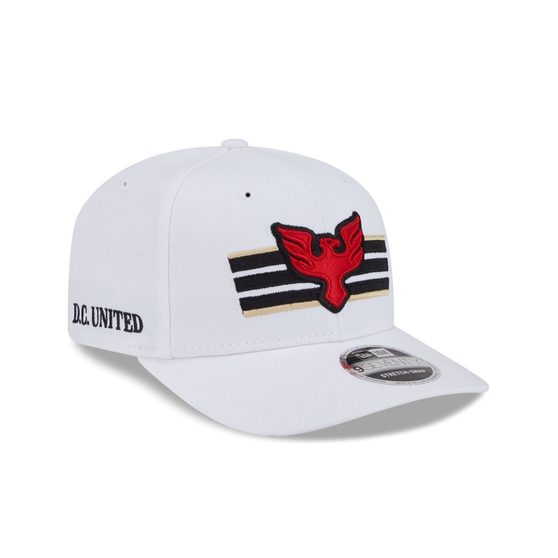D.C. United 2025 Jersey Hook White 9SEVENTY Stretch-Snap Hat One Size