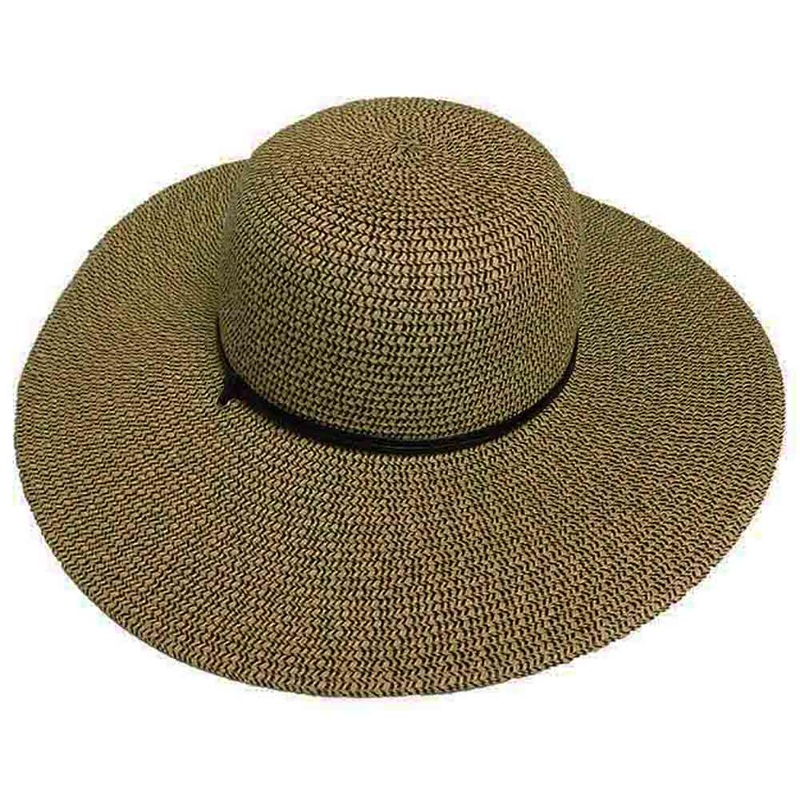 Extra Wide Brim Sun Hat with Chin Strap – Milani Hats Coffee Medium (57 cm)