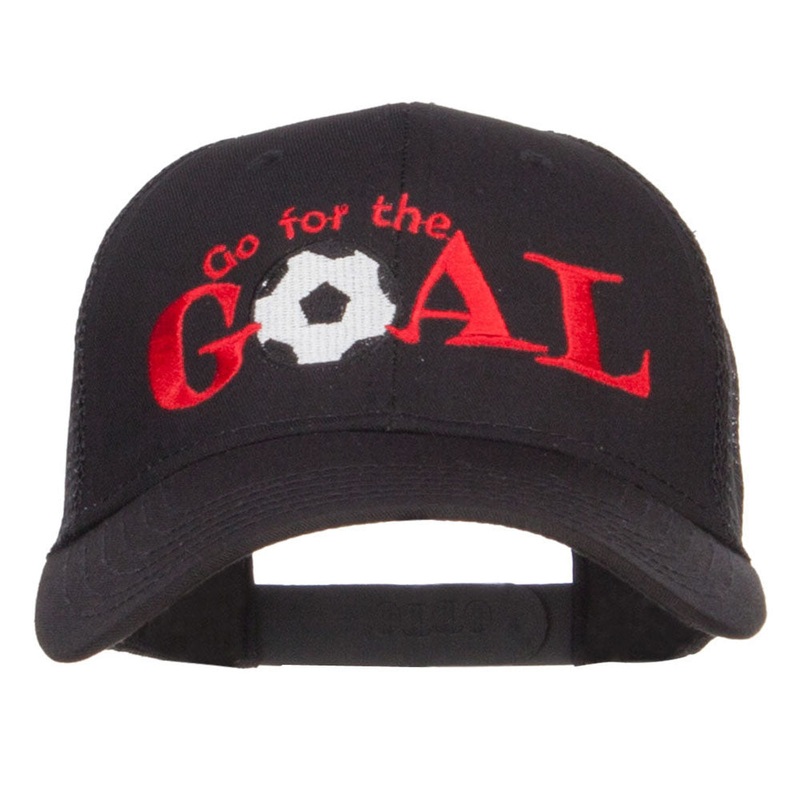Go For Goal Embroidered Trucker Cap Black One Size
