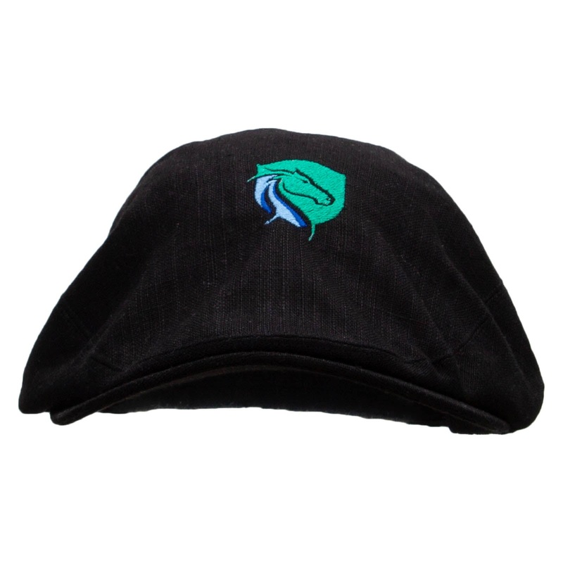 Horse’s Side Head Big Size Men’s Linen Ivy Cap Black XL-2XL