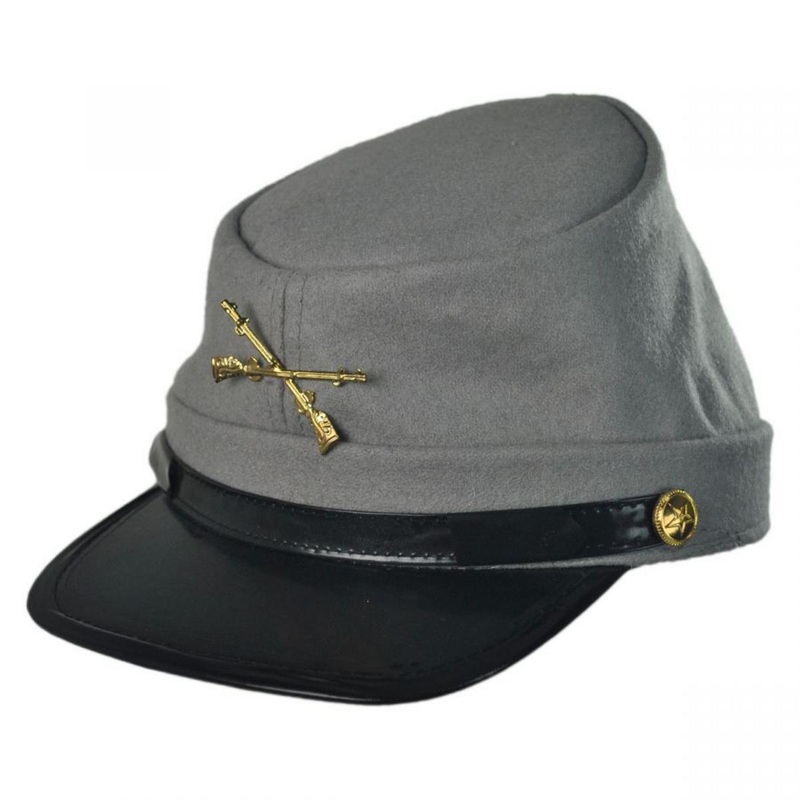 Kepi Wool Civil War Cap GREY 7