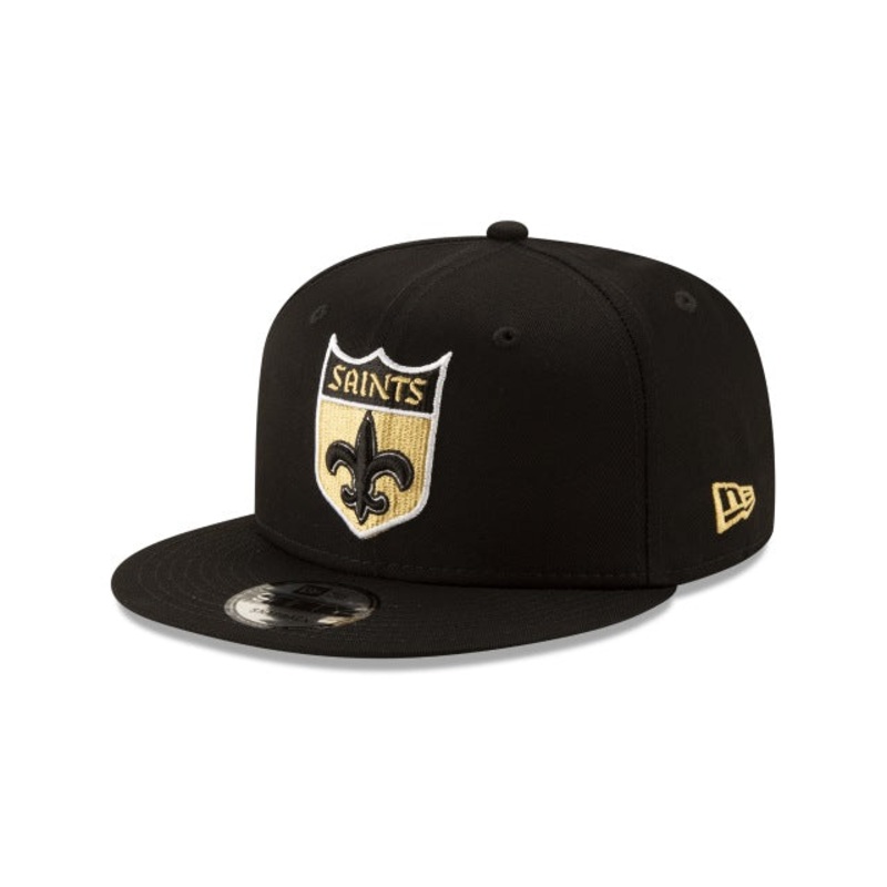 New Orleans Saints Black 9FIFTY Snapback Hat One Size