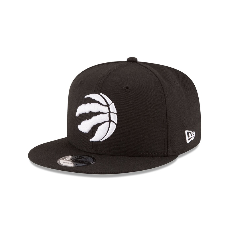 Toronto Raptors Basic Black & White 9FIFTY Snapback Hat One Size