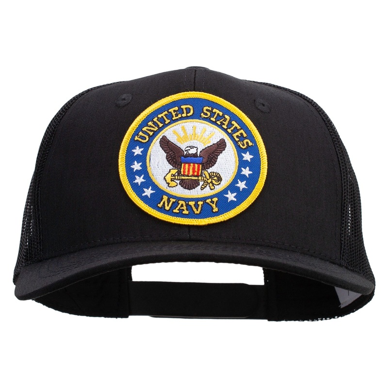 US Navy Military Patched Mesh Cap Navy One Size