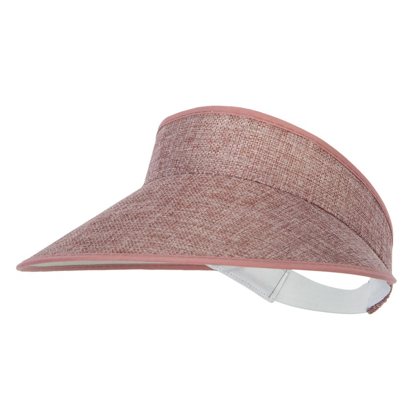 Women’s Polyester Hard Wide Brim Gardening Sun Visor Rose One Size
