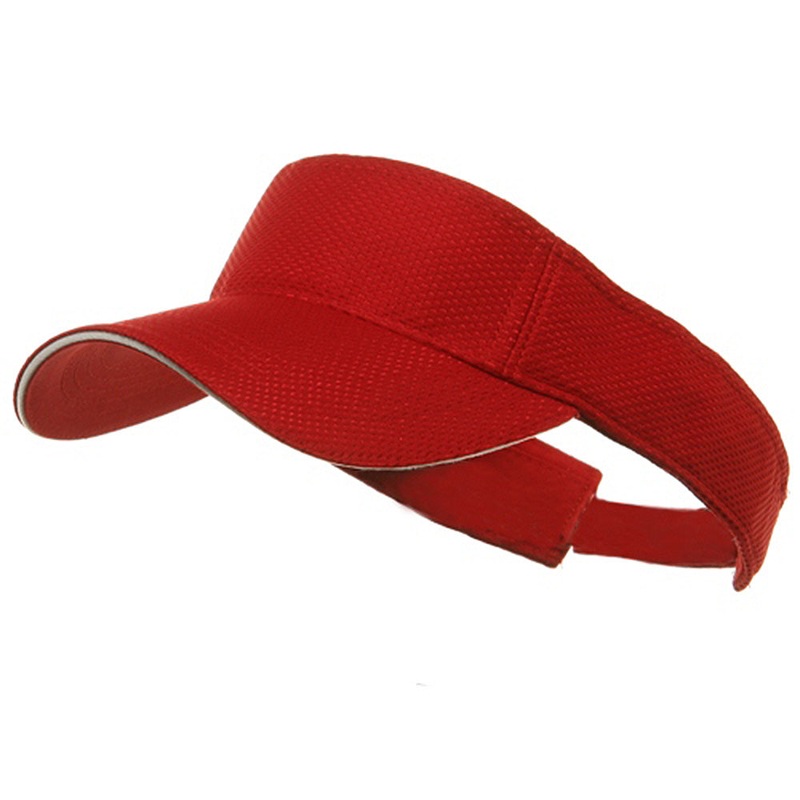 Athletic Mesh Visors Red One Size