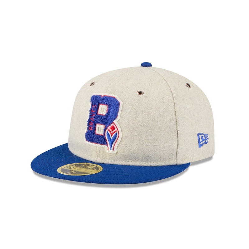 Atlanta Braves Wool Letterman Retro Crown 59FIFTY Fitted Hat 7