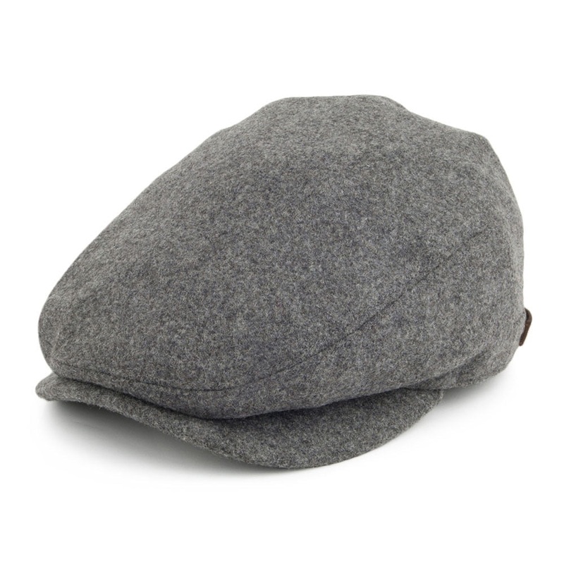 Barbour Hats Redshore Melton Wool Blend Flat Cap – Grey S