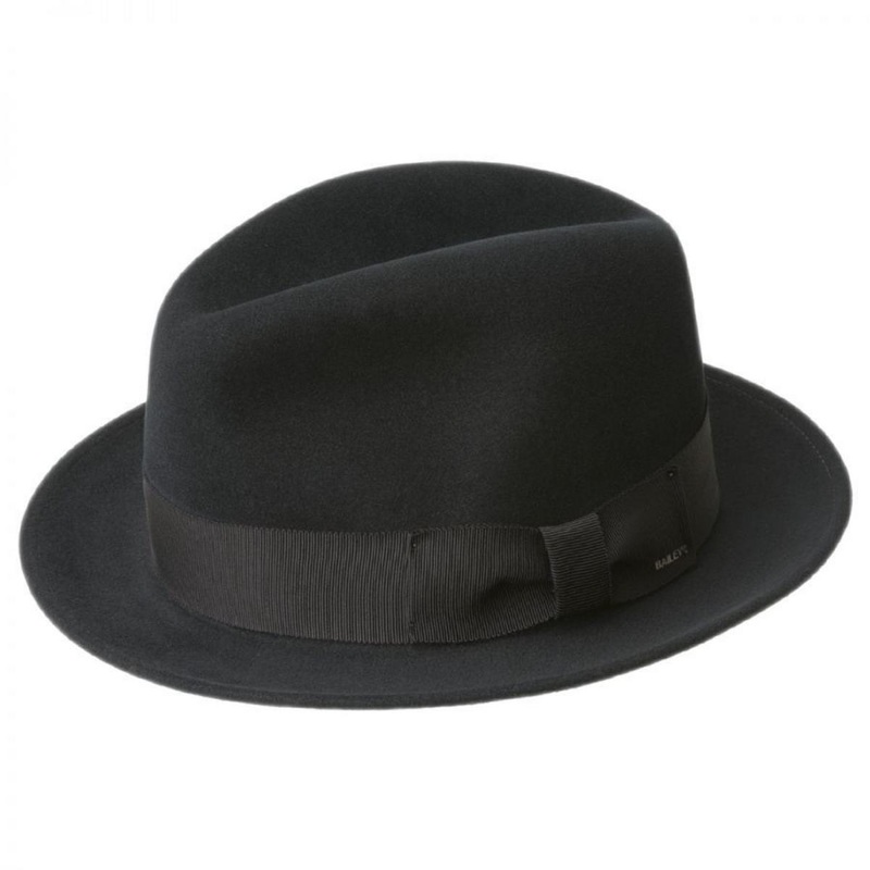 Bogan Elite Wool Felt Fedora Hat – Classic BLACK S