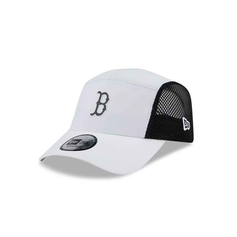 Boston Red Sox White Poly Runner Adjustable Hat One Size