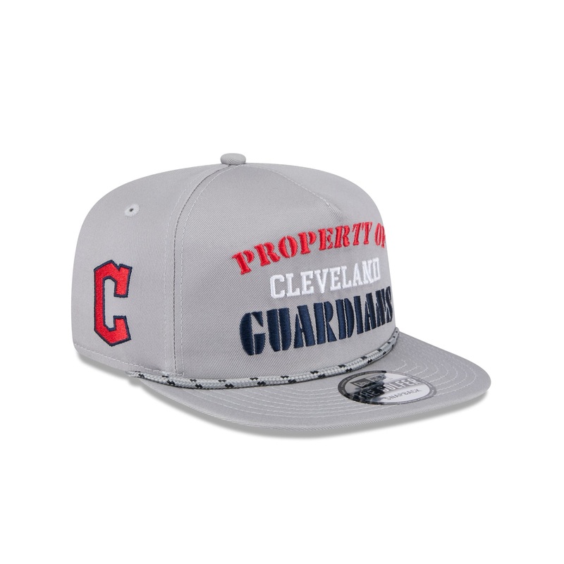 Cleveland Guardians Vintage Gray Rope Golfer Hat One Size
