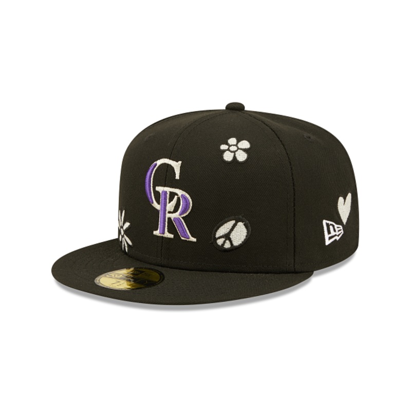 Colorado Rockies Sunlight Pop 59FIFTY Fitted Hat 7