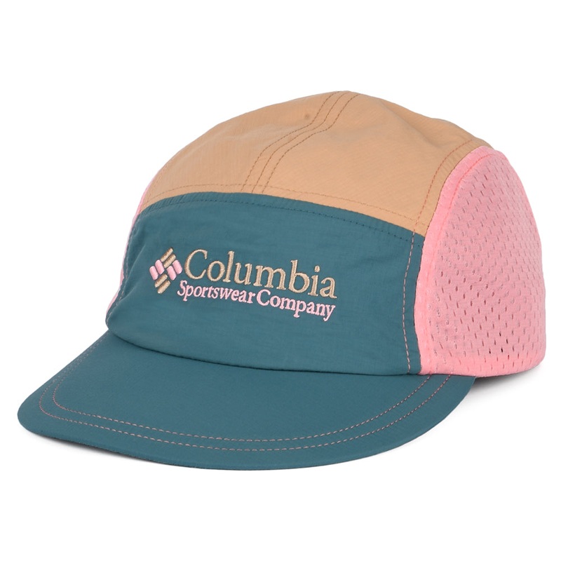 Columbia Hats Wingmark Lightweight 5 Panel Cap – Blue-Tan-Pink Adjustable