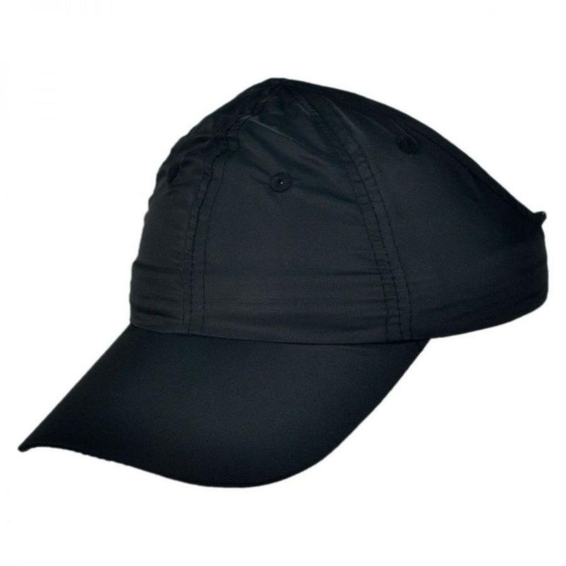 Genie Open Back Ponytail Baseball Cap BLACK ADJUSTABLE