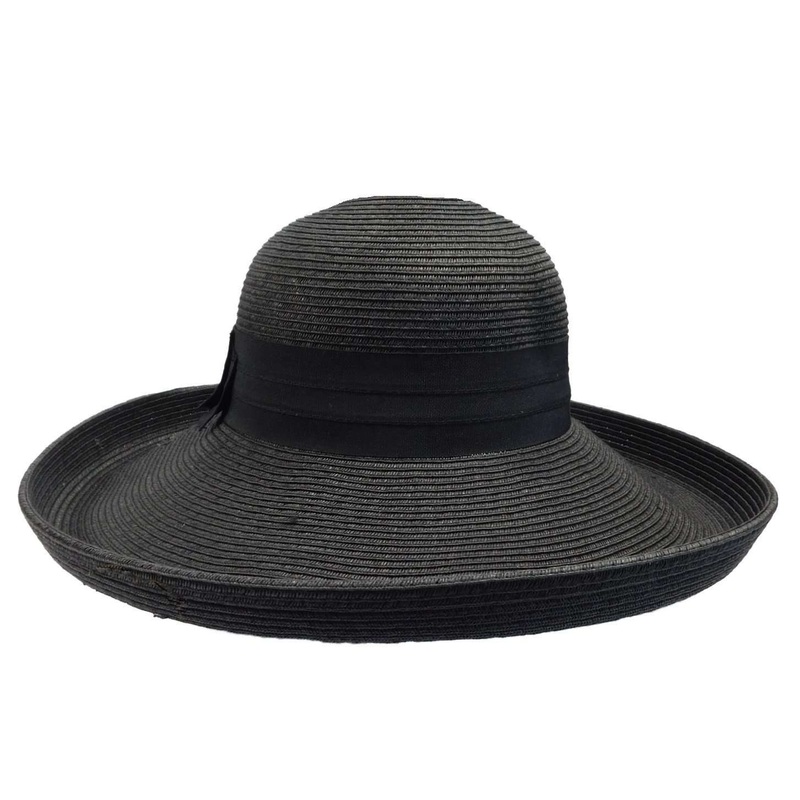 Large Up Turned Brim Sun Hat Natural