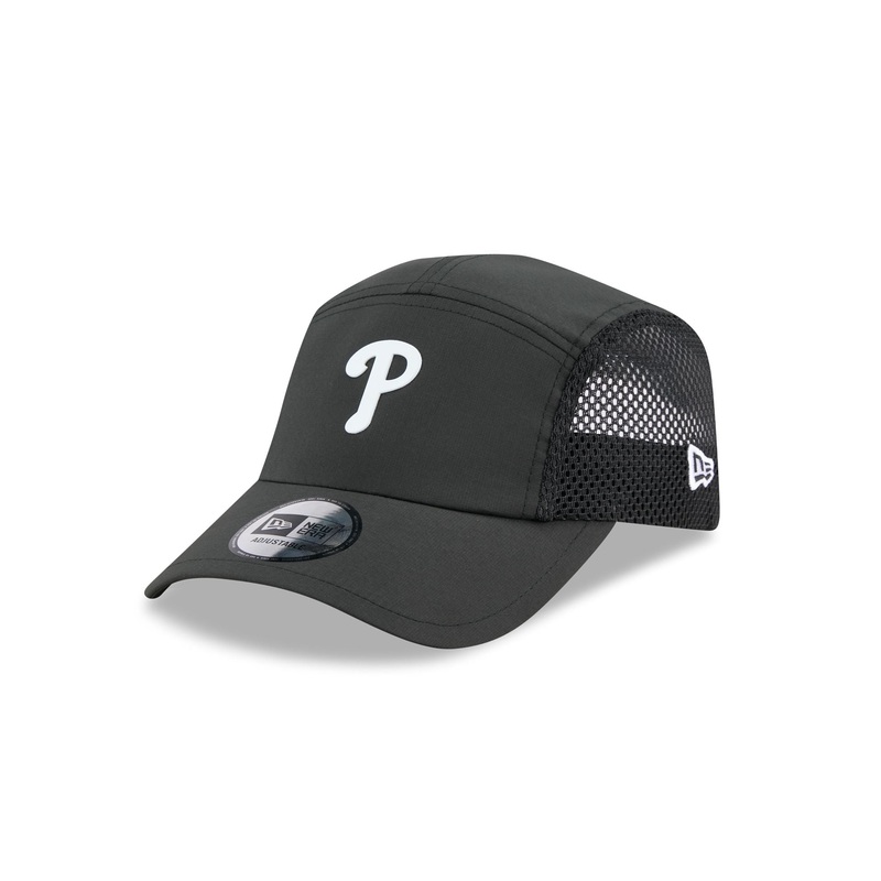 Philadelphia Phillies Black Poly Runner Adjustable Hat One Size