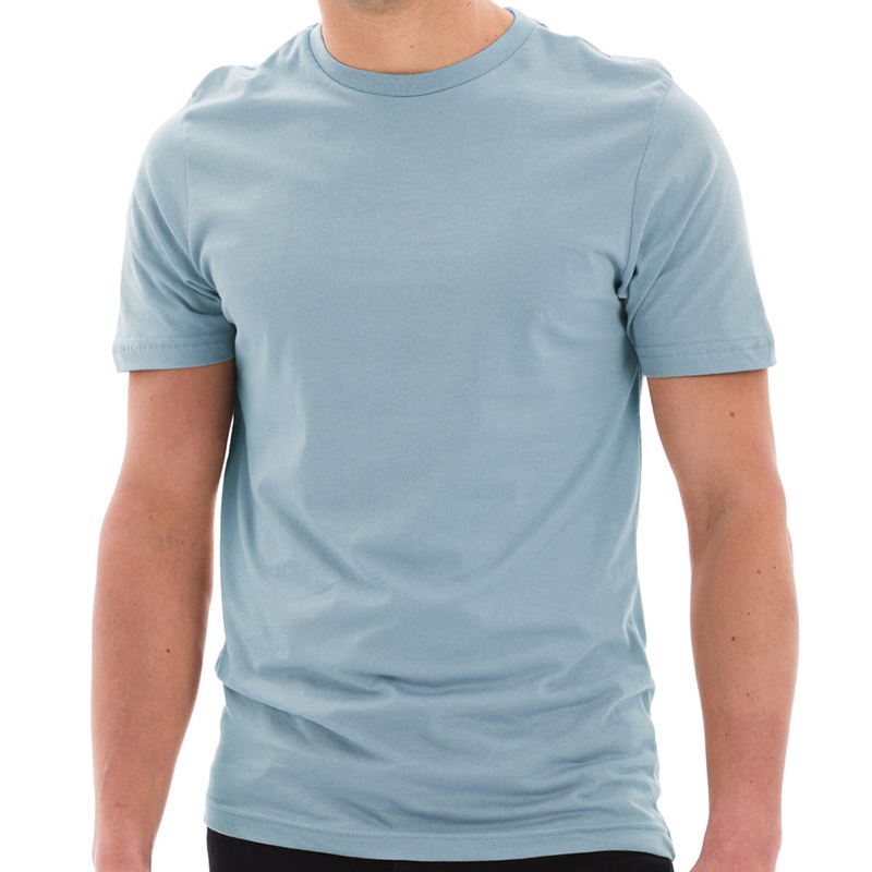 Unisex Lane Seven Ring Spun Combed Cotton Short Sleeve Deluxe Jersey T-Shirt Blue Mist XS