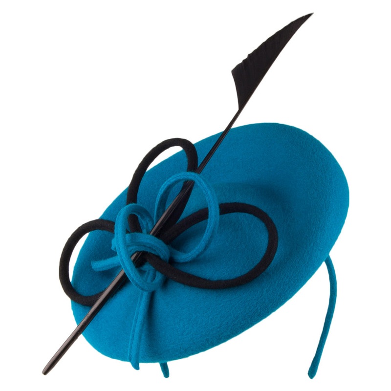 Whiteley Hats Arwyn Disc Fascinator – Teal 1-Size