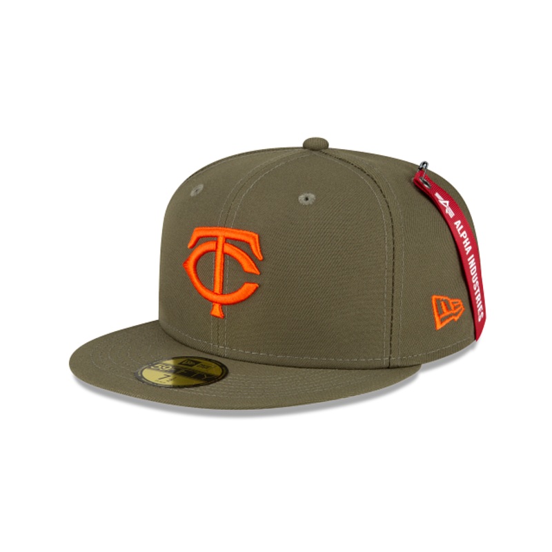 Alpha Industries X Minnesota Twins Green 59FIFTY Fitted Hat 7