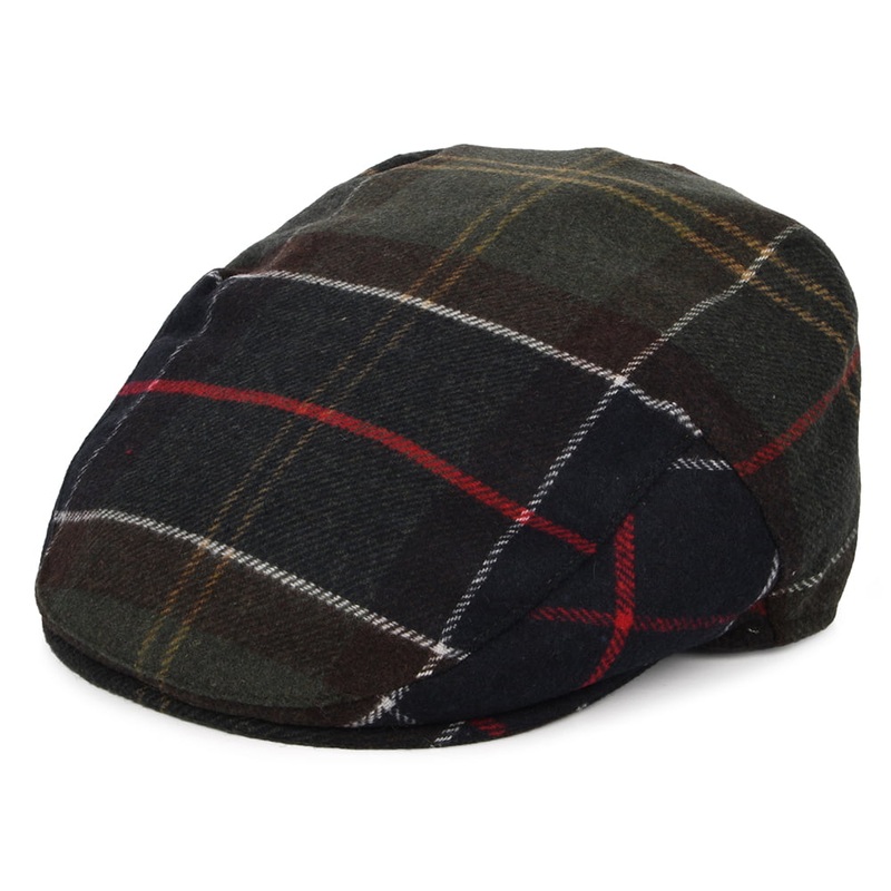 Barbour Hats Gallingale Tartan Flat Cap – Navy-Olive 6 7/8