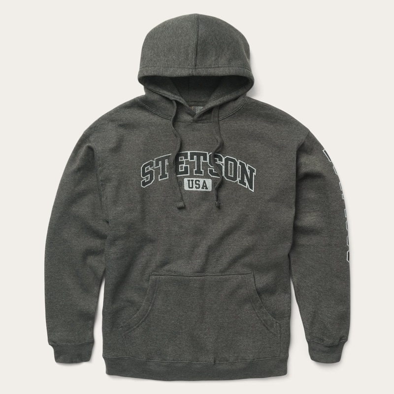 Charcoal Heather Fleece Hooded Sweatshirt Grey S