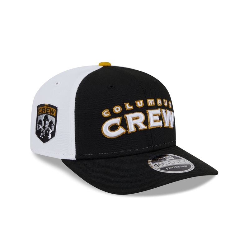 Columbus Crew 2025 Jersey Hook Black 9SEVENTY Stretch-Snap Hat One Size