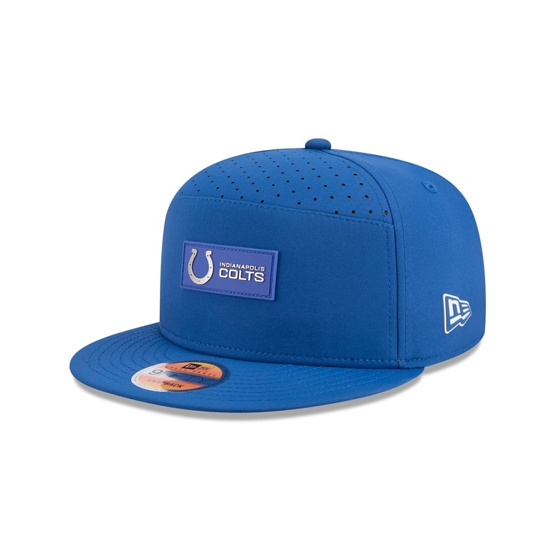 Indianapolis Colts 2025 Sideline Hot Weather Split Panel 9FIFTY Snapback Hat One Size