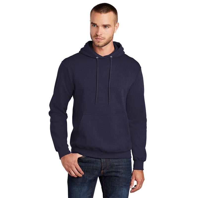 Port & Company PC78H Core Fleece Pullover Hooded Sweatshirt – True Navy True Navy S