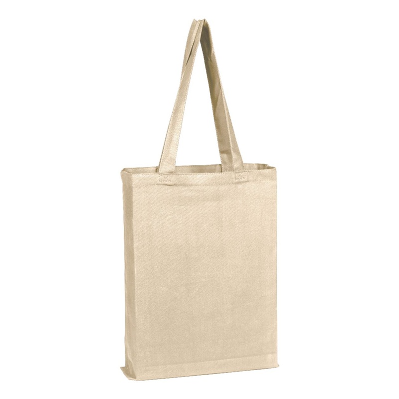 Q-Tees Q800GS Canvas Gusset Promotional Tote Black
