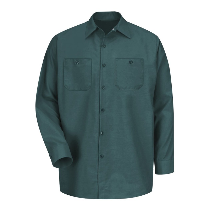 Red Kap SP14 Industrial Long Sleeve Work Shirt – Spruce Green Spruce Green S