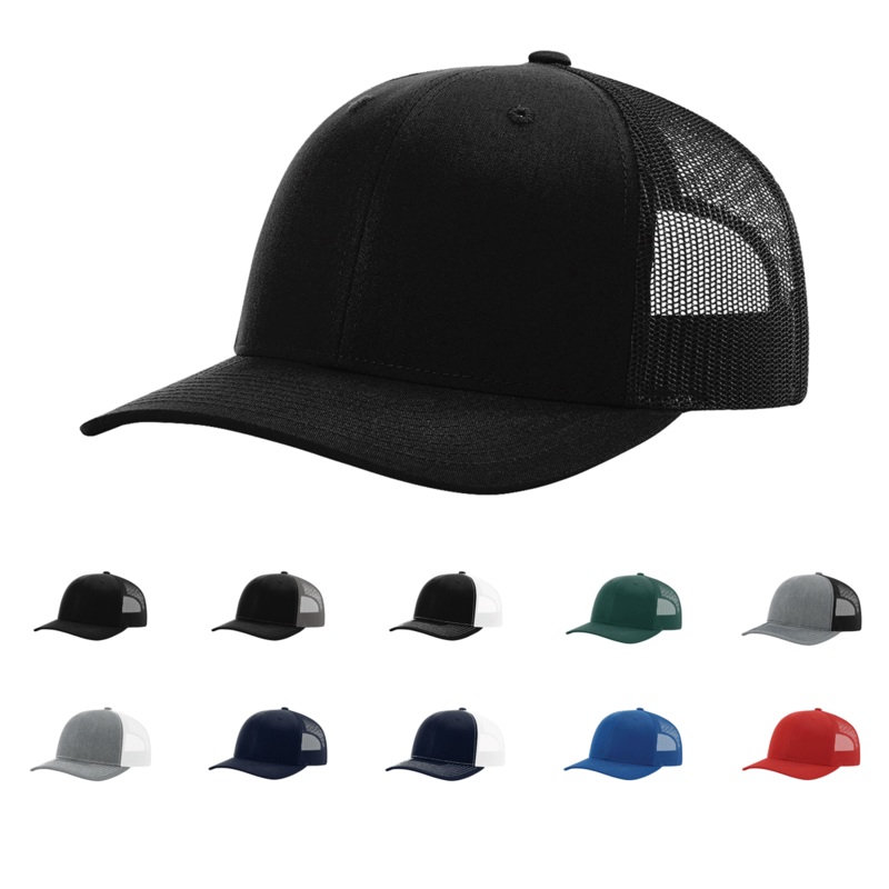 Richardson 112 XL Premium Trucker Hat – 112XL Black XL