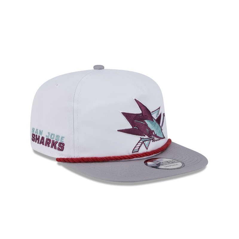 San Jose Sharks Optic White Golfer Hat One Size