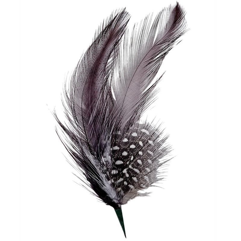 Side Feather BURNT HENNA/BLACK ONE SIZE