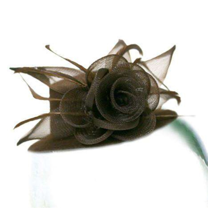 Sinamay Mini Hat Brown