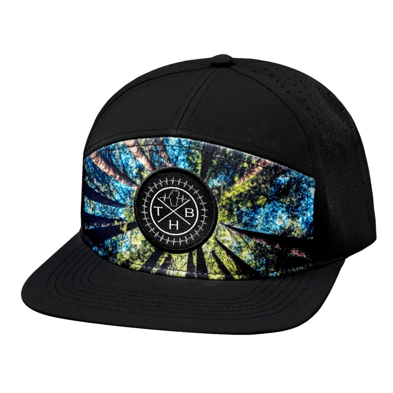 THB Hat – Flat Bill – Forest – Black – Laser Mesh
