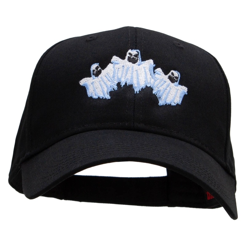 Three Ghost Embroidered Low Profile Cap Black One Size