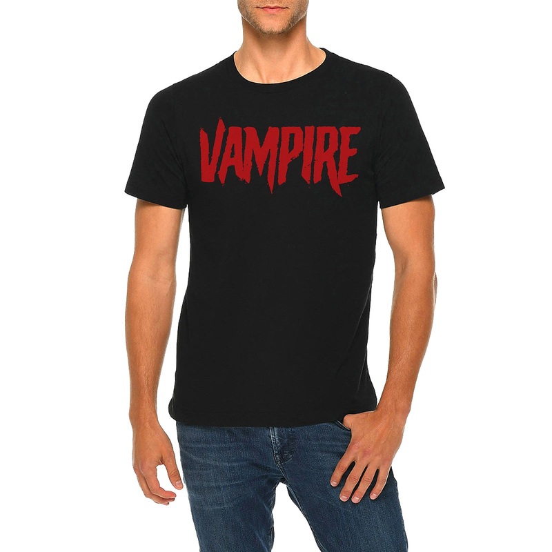 Vampire Graphic Design Deluxe Jersey T-Shirt Black XS
