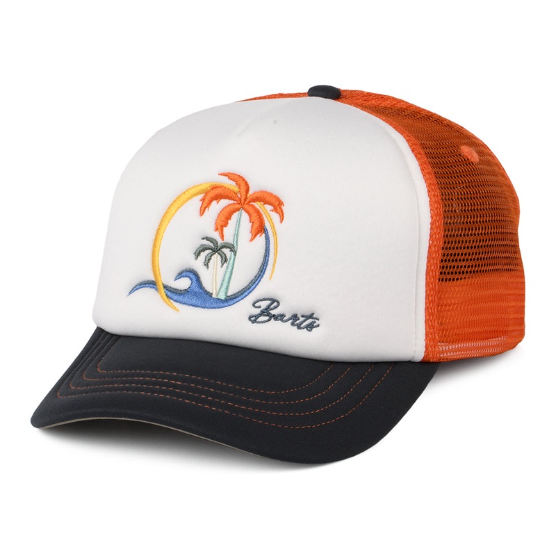 Barts Hats Kids Surfie Trucker Cap – White-Orange Child 53