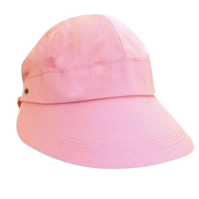 Cotton Facesaver Cap with Bow – Cappelli Hats Pink Medium (57 cm)