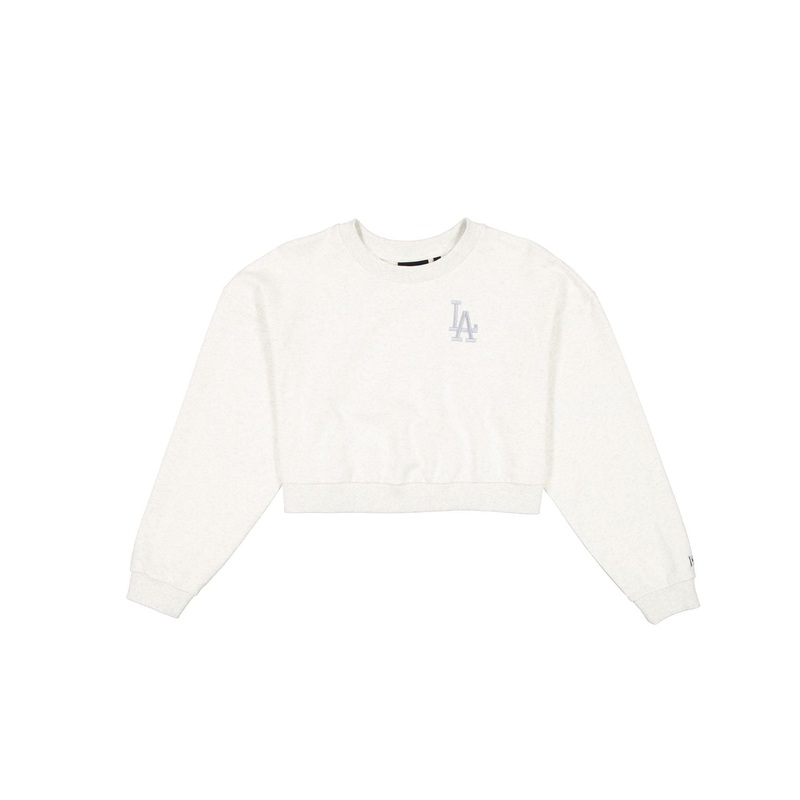 Los Angeles Dodgers Women’s Cropped Heather Gray Crewneck XS