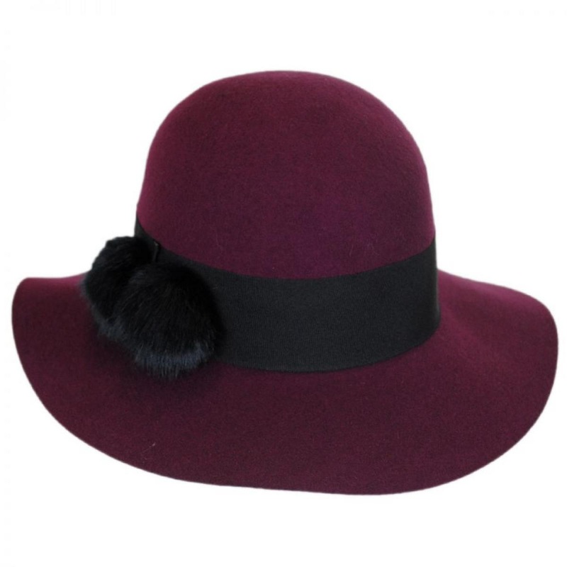 Mullins Wool Felt Floppy Hat PLUM ONE SIZE FITS MOST