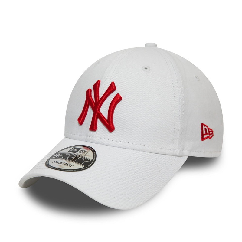 New Era 9FORTY New York Yankees Baseball Cap – MLB League Essential – White-Red Adjustable
